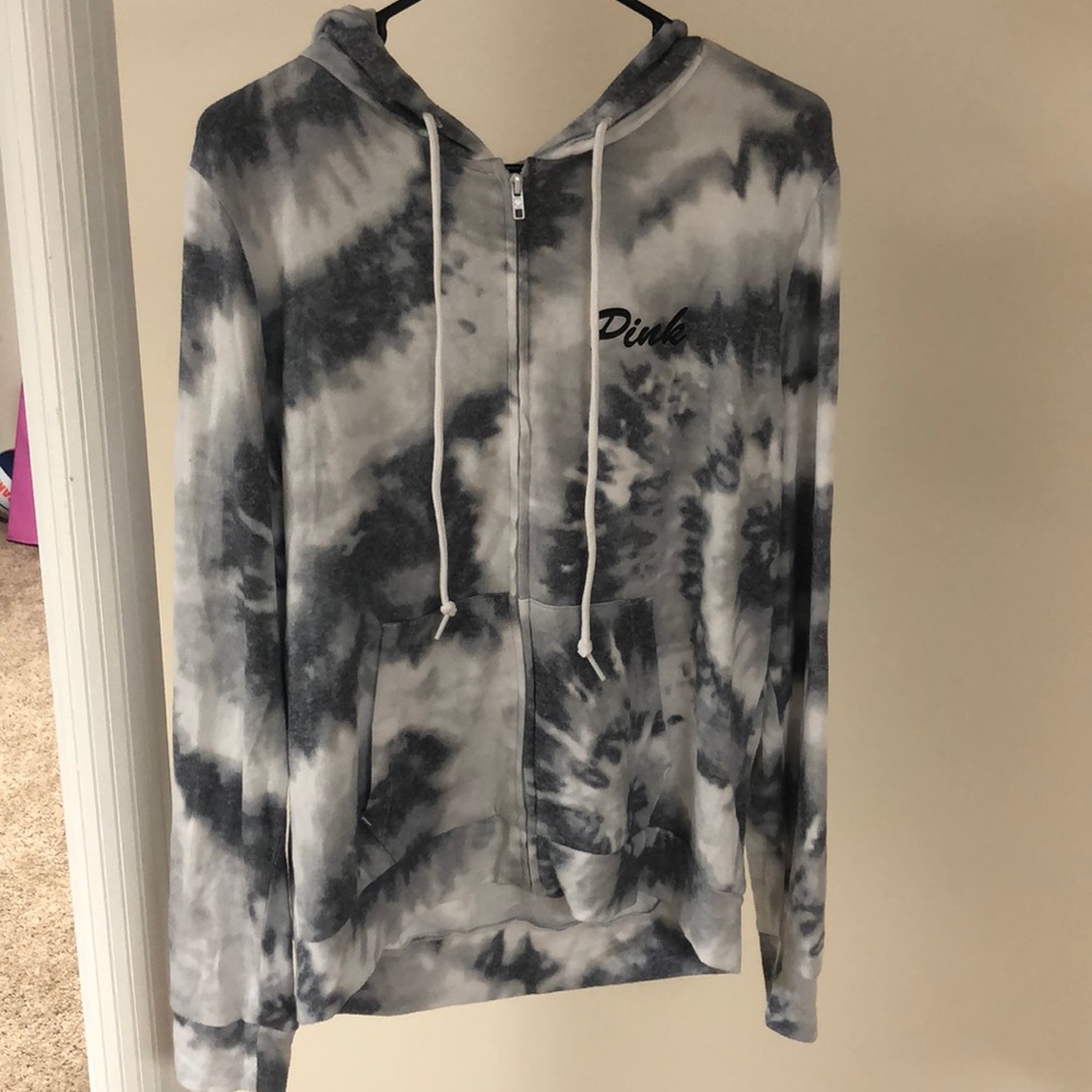 PINK Black and white Zip up